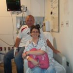 Kara recovers after her transplant in 2011. 