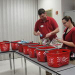 Target team members put the bags together! 