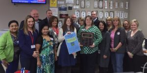 The Kenny Road BMV Deputy Registrar location received the “Best in District 5” award for achieving a donor registration rate of 74.01 percent in 2014. 